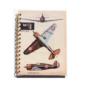 Curtiss Hawk Airplane Aviation Specs Notes Journal College Ruled Spiral Notebook